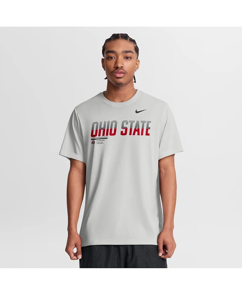 Nike Men's Gray Ohio State Buckeyes Sideline Legend Dri-fit T-Shirt