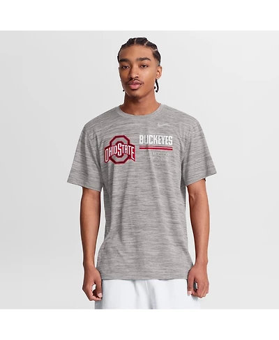 Nike Men's Gray Ohio State Buckeyes Sideline Velocity Dri-fit T-Shirt