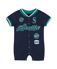 Outerstuff Baby Boys and Girls Navy Seattle Mariners Pinch Coverall