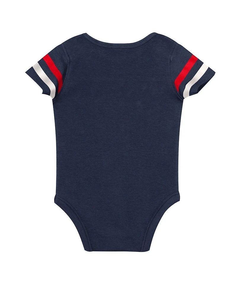 Outerstuff Baby Boys and Girls 3-Piece Navy St. Louis Cardinals Up One Bodysuit, Bib Booties Set