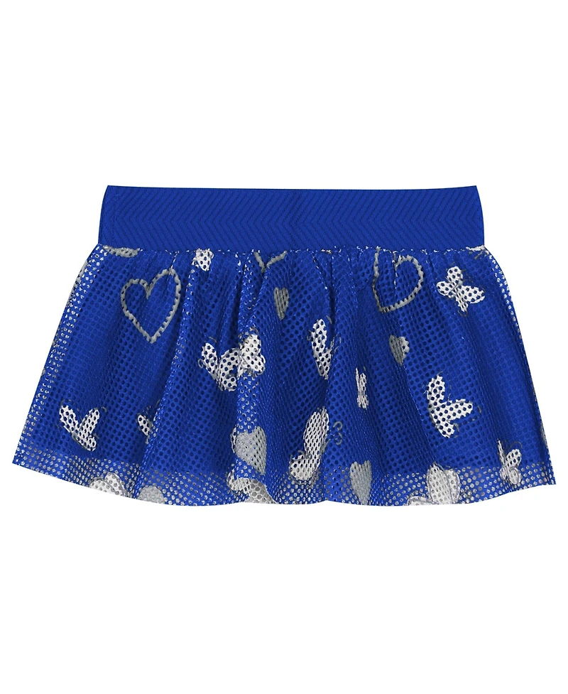 Outerstuff Baby Boys and Girls 3-Piece White/Blue Los Angeles Dodgers Bodysuit, Headband and Skirt Set
