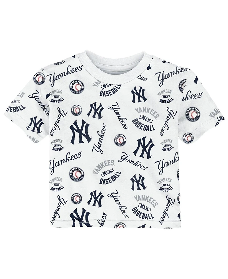Outerstuff Toddler White New York Yankees Run Down T-Shirt