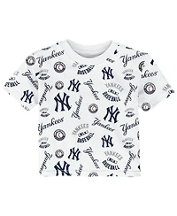Outerstuff Toddler White New York Yankees Run Down T-Shirt