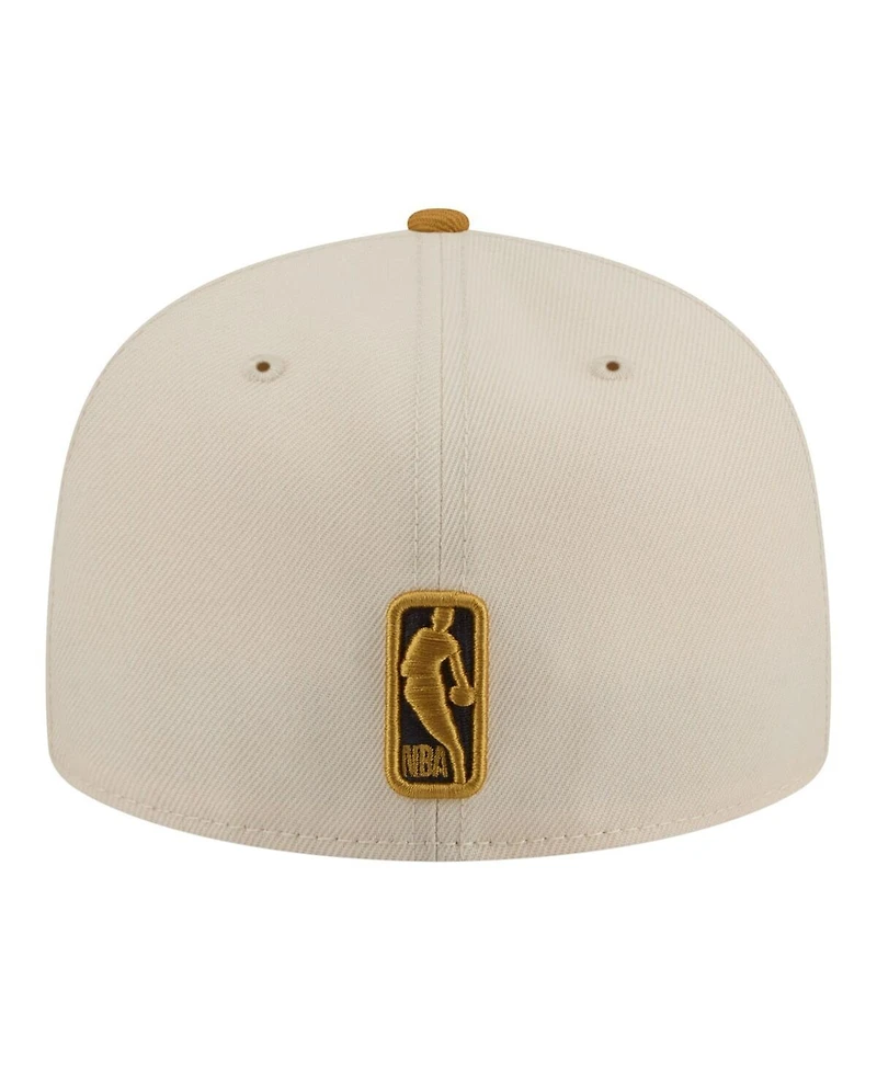 New Era Men's Cream/Tan York Knicks Two-Tone Color Pack 59FIFTY Fitted Hat