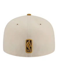 New Era Men's Cream/Tan York Knicks Two-Tone Color Pack 59FIFTY Fitted Hat