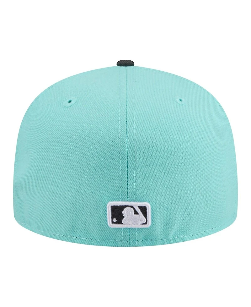 New Era Men's Turquoise/Charcoal Los Angeles Dodgers Two-Tone Color Pack 59FIFTY Fitted Hat