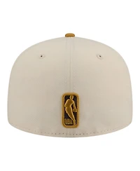 New Era Men's Cream/Tan Denver Nuggets Two-Tone Color Pack 59FIFTY Fitted Hat