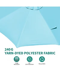 homfan 10FT Cantilever Umbrella, 360degree(s) Rotation & Tilt, Waterproof Windproof 600D Fabric, Rustproof Aluminum Frame Base, for Garden, Patio