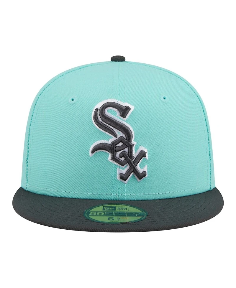 New Era Men's Turquoise/Charcoal Chicago White Sox Two-Tone Color Pack 59FIFTY Fitted Hat