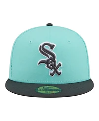 New Era Men's Turquoise/Charcoal Chicago White Sox Two-Tone Color Pack 59FIFTY Fitted Hat