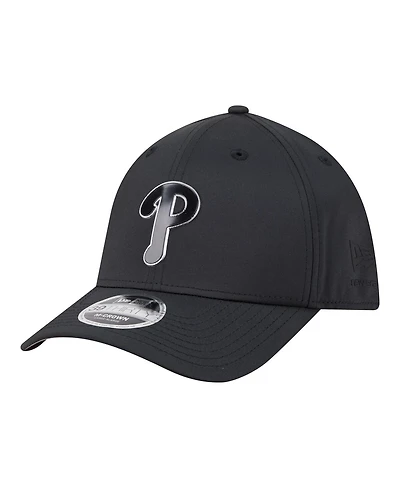 New Era Men's Black Philadelphia Phillies Metallic 39THIRTY M-Crown Flex Hat