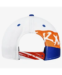 New Era Big Boys and Girls White/Blue New York Knicks Swept 9FIFTY Snapback Hat