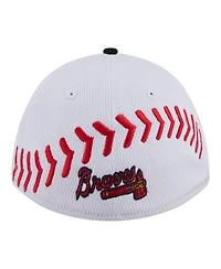 New Era Toddler White Atlanta Braves Baseball 39THIRTY M-Crown Adjustable Hat