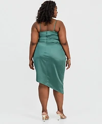 Emerald Sundae Trendy Plus Asymmetric Sleeveless Bodycon Dress