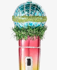 Holiday Lane Disco Brights Glass Microphone Ornament, Macy's Exclusive