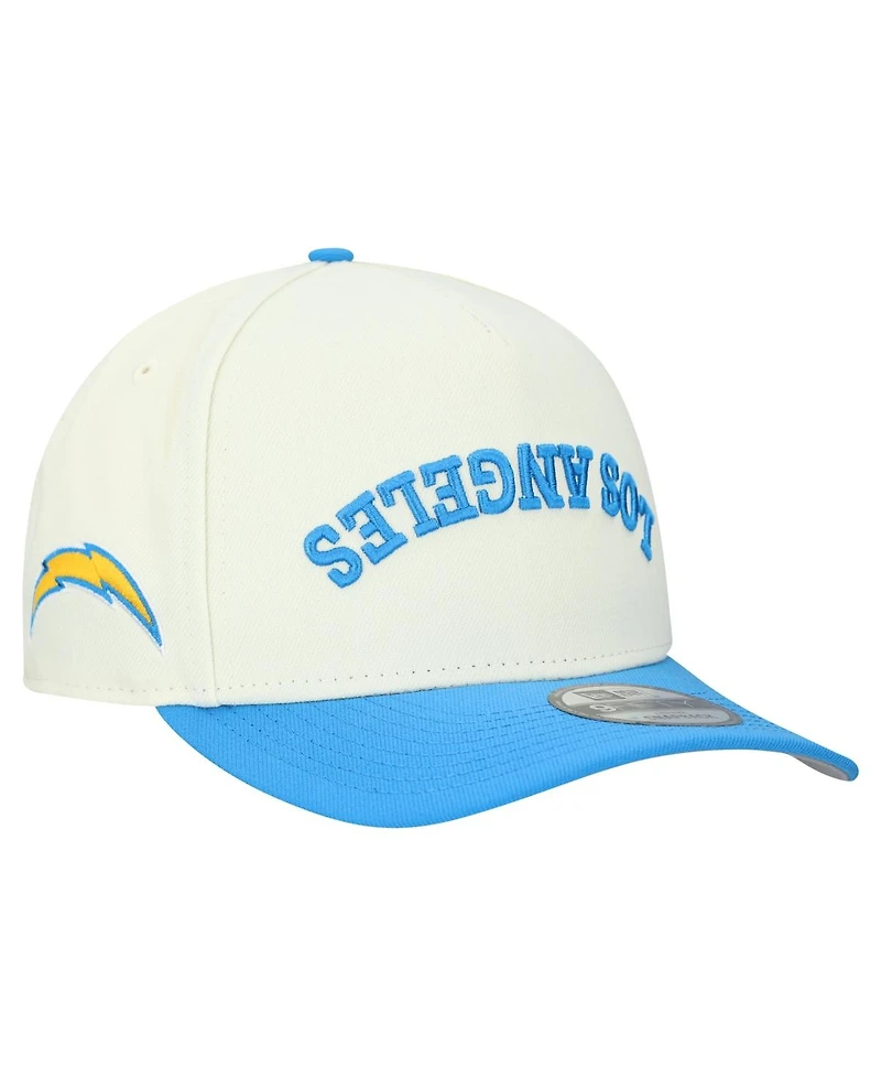 New Era Men's Cream Los Angeles Chargers Upside Down 9FIFTY A-Frame Snapback Hat