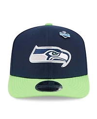 New Era Men's College Navy/Neon Green Seattle Seahawks 2026 Nfl Draft 9SEVENTY Adjustable Hat