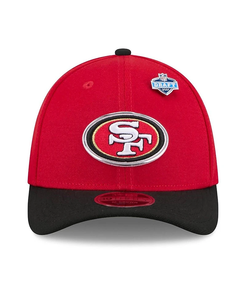 New Era Men's Scarlet/Black San Francisco 49ers 2026 Nfl Draft 39THIRTY M-Crown Flex Hat