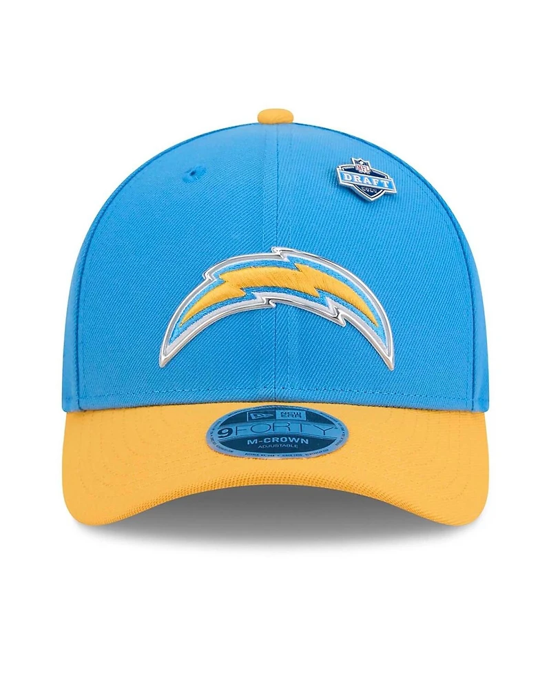 New Era Men's Powder Blue/Gold Los Angeles Chargers 2026 Nfl Draft 9FORTY M-Crown Adjustable Hat