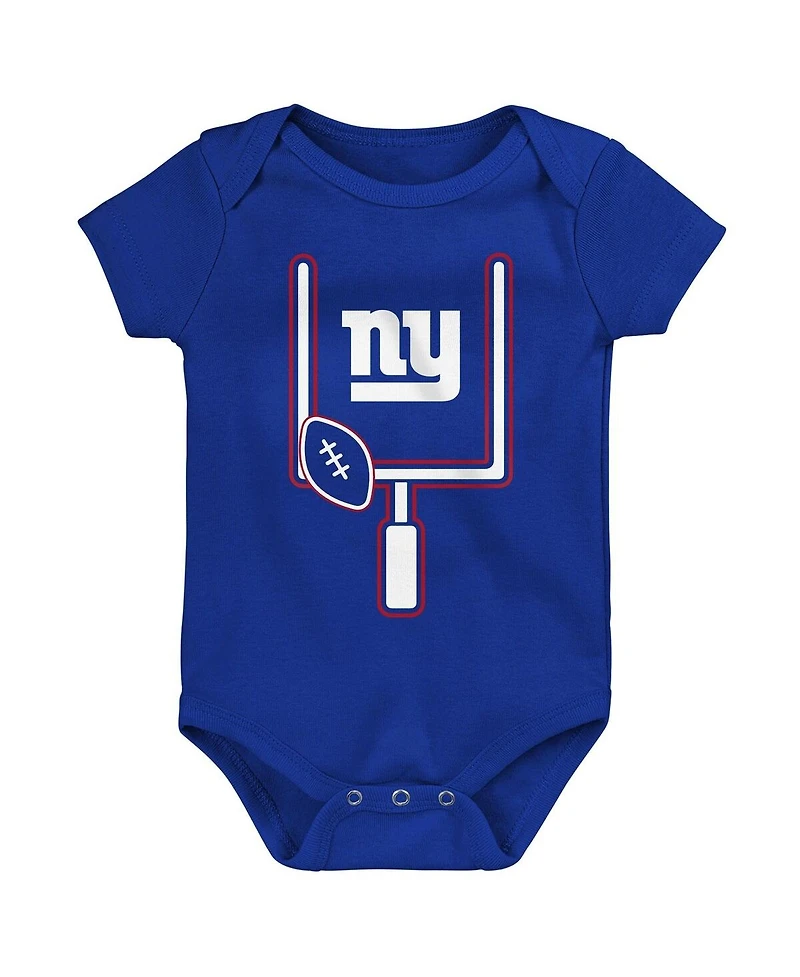 Outerstuff Baby Boys and Girls 3-Pack New York Giants Littlest Player Bodysuit Set