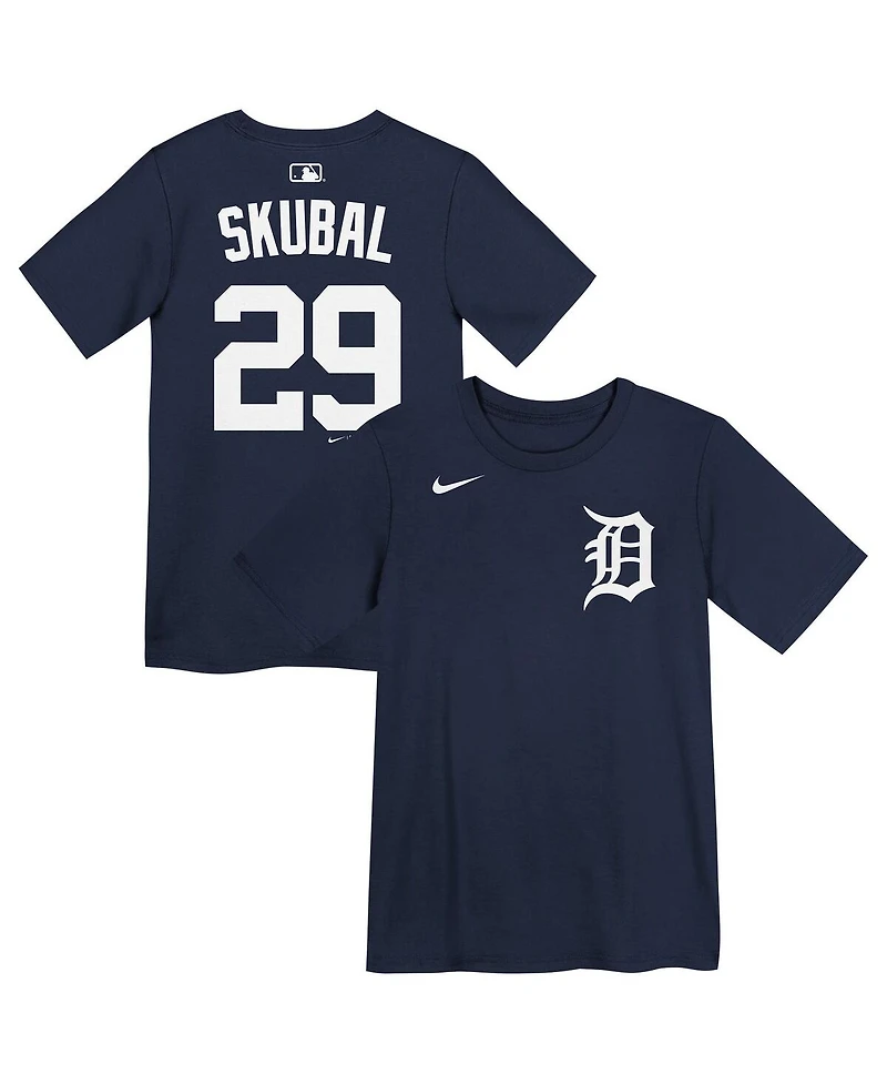 Nike Preschool Tarik Skubal Navy Detroit Tigers Name and Number T-Shirt