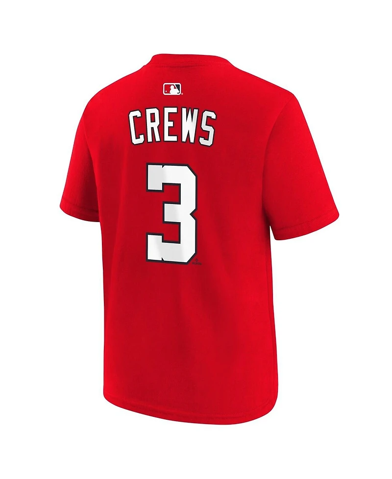 Nike Big Boys and Girls Dylan Crews Red Washington Nationals Name Number T-Shirt