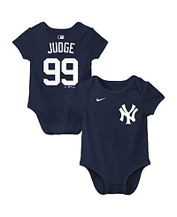 Nike Baby Boys and Girls Aaron Judge Navy New York Yankees Name Number Bodysuit
