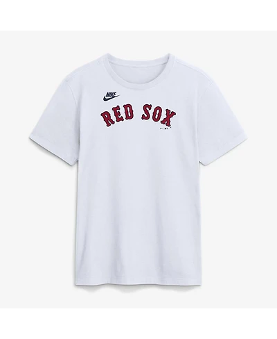 Nike Men's White Boston Red Sox Cooperstown Collection Wordmark T-Shirt