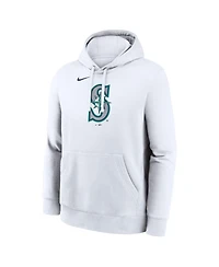 Nike Men's White Seattle Mariners Logo Club Hoodie