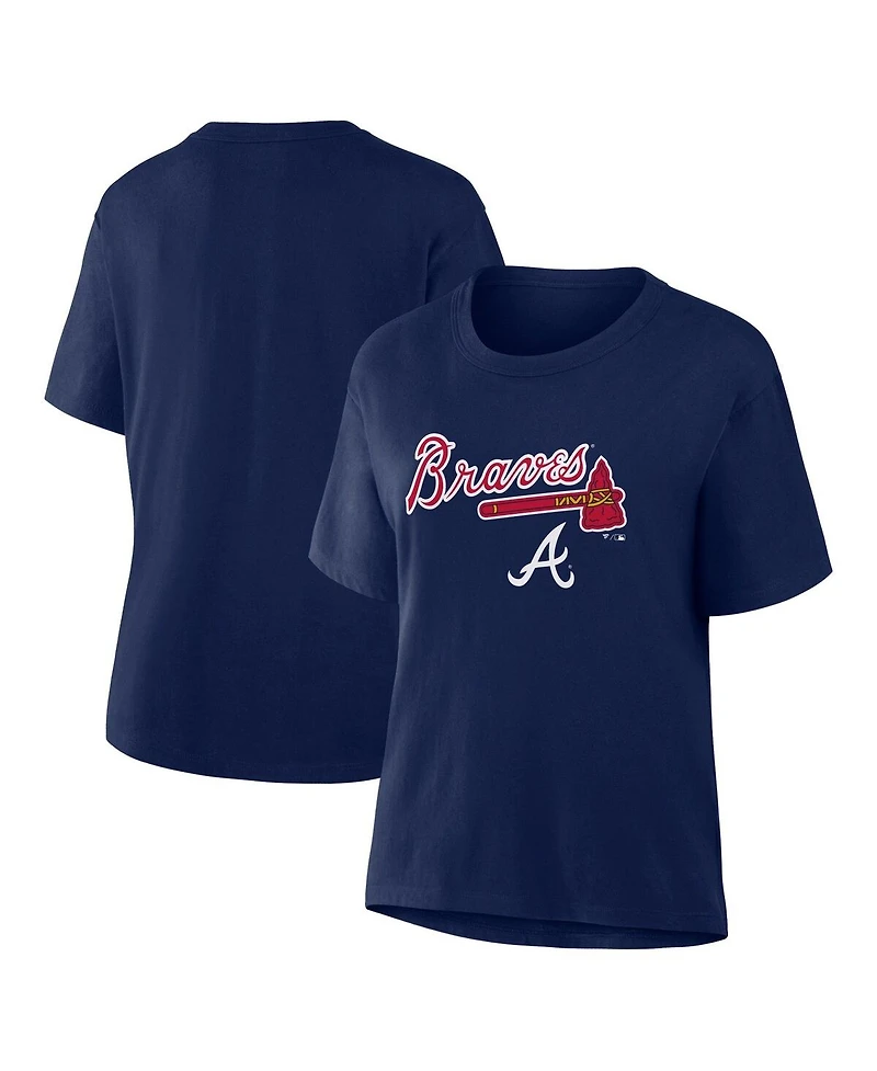 Fanatics Women's Navy Atlanta Braves Lockup Legacy T-Shirt