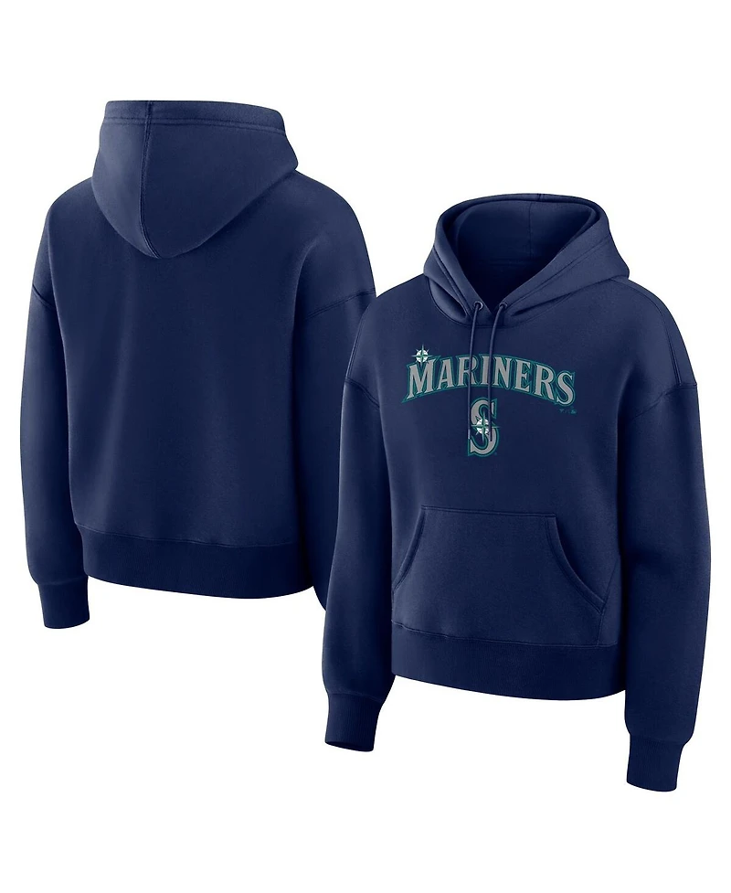 Fanatics Women's Navy Seattle Mariners Lockup Legacy Fleece Hoodie