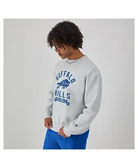 Champion Men's Heather Gray Buffalo Bills Reverse Weave Fleece Pullover Sweatshirt