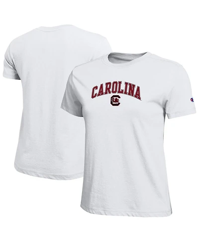 Champion Women's White South Carolina Gamecocks Arched Over Logo T-Shirt