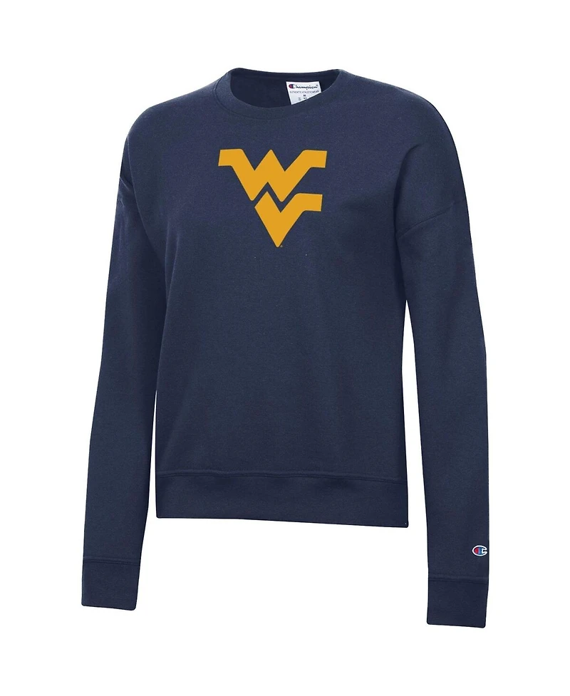 Champion Women's Navy West Virginia Mountaineers Powerblend Sweatshirt
