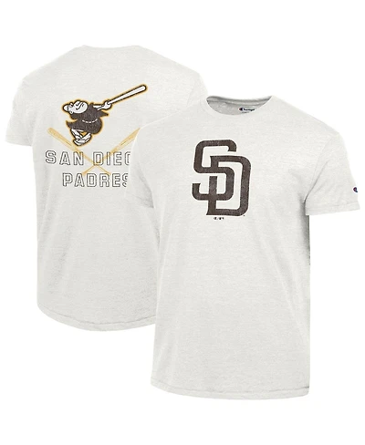 Champion Men's Heather White San Diego Padres Tri-Blend T-Shirt