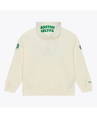 Mitchell & Ness Men's Cream Boston Celtics Hardwood Classics Chainstitch Premium Fleece Hoodie