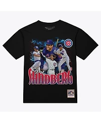 Mitchell & Ness Men's Ryne Sandberg Black Chicago Cubs Legendary Collage Player T-Shirt