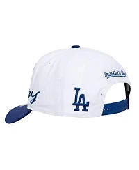 Mitchell & Ness Men's and Women's White/Royal Los Angeles Dodgers Xl Script Pro Crown Adjustable Hat