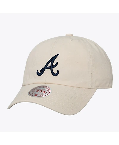 Mitchell & Ness Men's and Women's Cream Atlanta Braves Off-Season 1904 Strapback Adjustable Hat