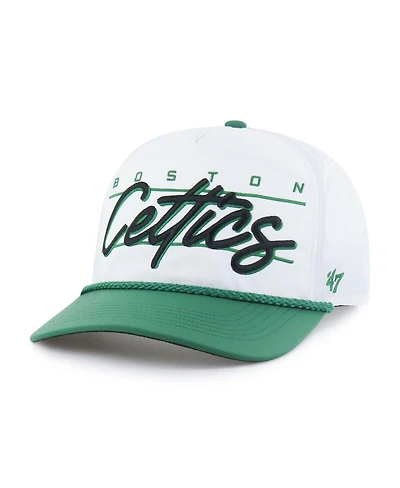 '47 Brand Men's White Boston Celtics Brrr° Condor Two-Tone Hitch Rope Adjustable Hat