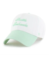 '47 Brand Women's White Seattle Seahawks Gelato Two-Tone Clean Up Adjustable Hat