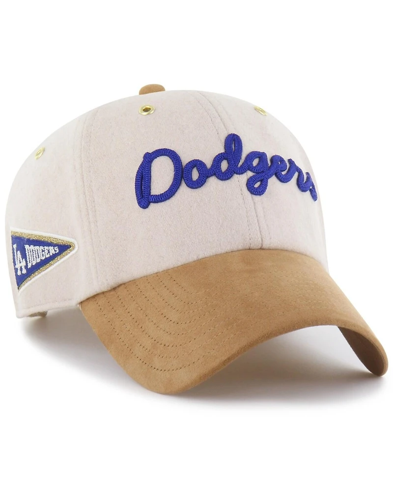 Stoney Clover Lane X '47 Brand Men's Natural/Tan Los Angeles Dodgers Script Charm Clean Up Adjustable Hat