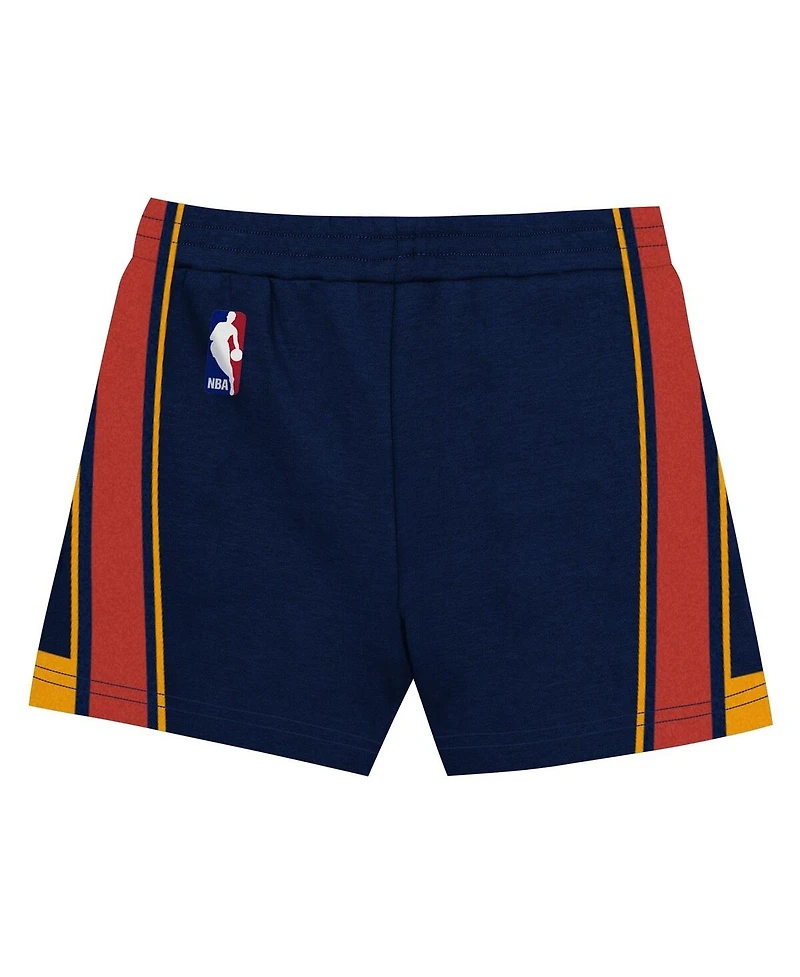Mitchell & Ness Toddler 2-Piece Stephen Curry Navy Golden State Warriors Play by Place T-Shirt and Shorts Set