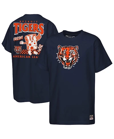 Mitchell & Ness Big Boys and Girls Navy Detroit Tigers Cooperstown Concession T-Shirt