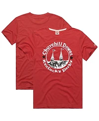 Homage Men's Red Kentucky Derby Twin Spires Tri-Blend T-Shirt