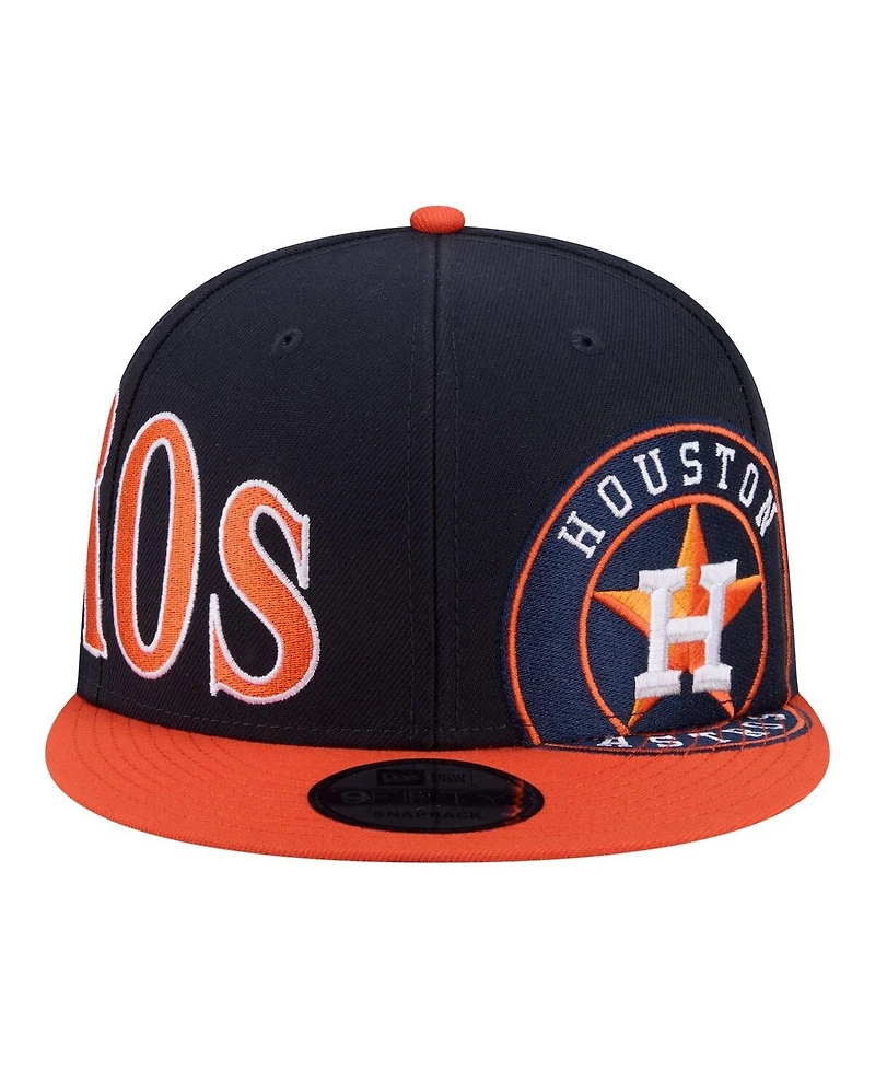 New Era Men's Navy/Orange Houston Astros Stretched Two-Tone 9FIFTY Adjustable Hat