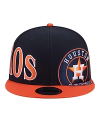 New Era Men's Navy/Orange Houston Astros Stretched Two-Tone 9FIFTY Adjustable Hat