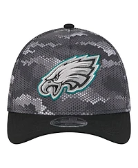 New Era Men's Black Philadelphia Eagles Camo A-Frame 39THIRTY Flex Hat