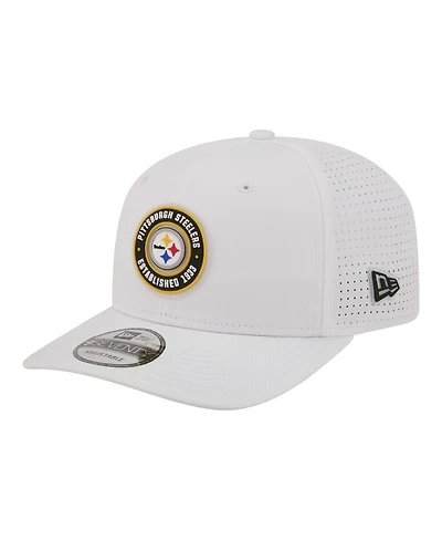 New Era Men's White Pittsburgh Steelers Coolera 9SEVENTY Adjustable Hat