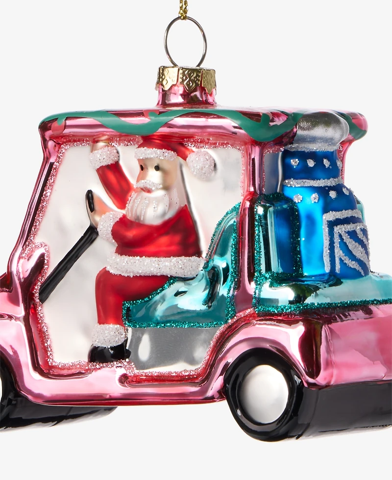 Holiday Lane Eclectic Charms Santa's Golf Cart Ornament, Macy's Exclusive